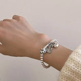 Retro Luck Cat Pendant Bracelet Gift For Women