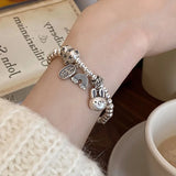 Retro Luck Cat Pendant Bracelet Gift For Women