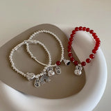 Retro Luck Cat Pendant Bracelet Gift For Women