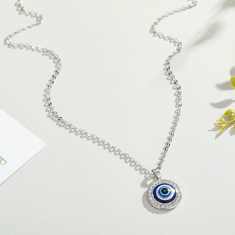 Vintage Devil's Eye Pendant Evil Eyes Classic Necklace Gift for Girls