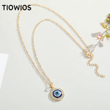 Vintage Devil's Eye Pendant Evil Eyes Classic Necklace Gift for Girls