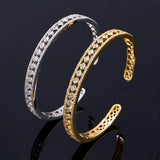 Cubic Zircon Crystal Bangle Womens Bracelet Jewelry