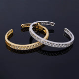 Cubic Zircon Crystal Bangle Womens Bracelet Jewelry