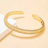 Cubic Zircon Crystal Bangle Womens Bracelet Jewelry