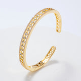 Cubic Zircon Crystal Bangle Womens Bracelet Jewelry