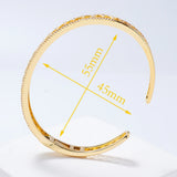 Cubic Zircon Crystal Bangle Womens Bracelet Jewelry