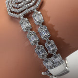 CZ Cubic Zirconia Bangle Bracelet for Women Wedding Party