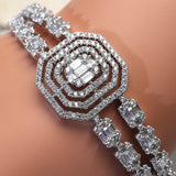 CZ Cubic Zirconia Bangle Bracelet for Women Wedding Party