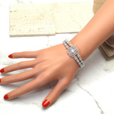 CZ Cubic Zirconia Bangle Bracelet for Women Wedding Party