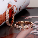 Crystal Medium Hoop Earrings for Women Cubic Zircon Ear Piercing Party Jewelry