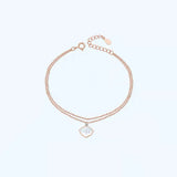 S925 Sterling Silver Bracelet Small Mother of Pearl Jewelry