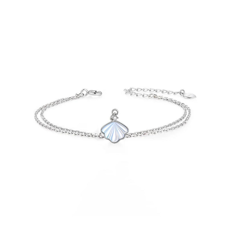 S925 Sterling Silver Bracelet Small Mother of Pearl Jewelry