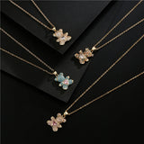 TKJ Panda Pendant Necklace Micro-inlaid Colored Zircon Love Bear Pendant