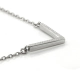 TKJ Silver 925 V Shape Necklace Party