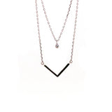 TKJ Silver 925 V Shape Necklace Party