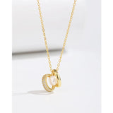 925 Silver Pearl Zircon Pendant Necklace for Girls