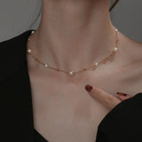 925 Silver Freshwater Pearl Necklace Women's Jewelry Birthday Gift
