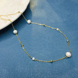 925 Silver Freshwater Pearl Necklace Women's Jewelry Birthday Gift