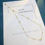 925 Silver Freshwater Pearl Necklace Women's Jewelry Birthday Gift