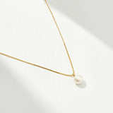 925 Silver Pearl Pendant Necklace for Women's Fine Jewelry