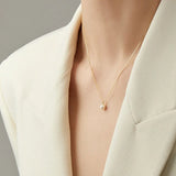 925 Silver Pearl Pendant Necklace for Women's Fine Jewelry