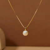 925 Silver Pearl Pendant Necklace for Women's Fine Jewelry