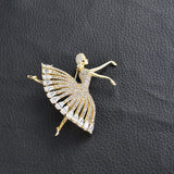 TKJ Ballet Girl Dancing Metal Brooch Clothing Accessories