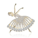 TKJ Ballet Girl Dancing Metal Brooch Clothing Accessories