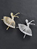 TKJ Ballet Girl Dancing Metal Brooch Clothing Accessories