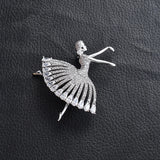 TKJ Ballet Girl Dancing Metal Brooch Clothing Accessories