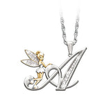 TKJ Personality Cartoon English Letter Sweater Chain Diamond Pendant