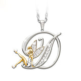 TKJ Personality Cartoon English Letter Sweater Chain Diamond Pendant