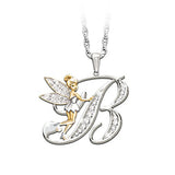 TKJ Personality Cartoon English Letter Sweater Chain Diamond Pendant
