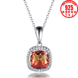 TKJ Tourmaline Necklace Pendant Silver Chain Custom Jewelry