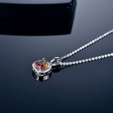 TKJ Tourmaline Necklace Pendant Silver Chain Custom Jewelry