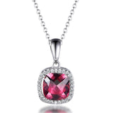 TKJ Tourmaline Necklace Pendant Silver Chain Custom Jewelry