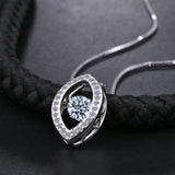 Elegant S925 Sterling Silver Pendant Necklace with Smart Dance Packing