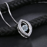 Elegant S925 Sterling Silver Pendant Necklace with Smart Dance Packing