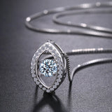 Elegant S925 Sterling Silver Pendant Necklace with Smart Dance Packing