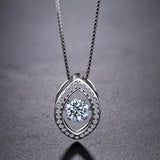 Elegant S925 Sterling Silver Pendant Necklace with Smart Dance Packing