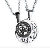 TN2 Necklace Men Stainless Steel Multilayer Pendant Necklace