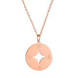 Steel Chain Necklace Leaf Square Pendants Goth Choker Necklaces