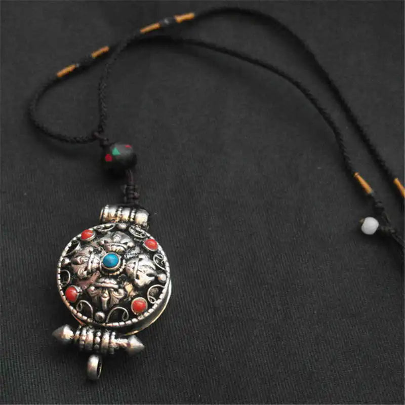 Tibetan Amulet Prayer Box Pendant Necklace Dropship