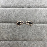 925 Sterling Silver Bear Heart Earrings Charm Women Fine Jewelry