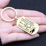 Daddy Keychain Dad Gift from Daughter Bag Charm Stainless Steel Keepsake