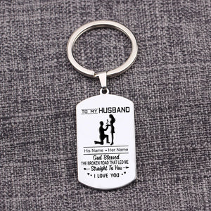 Personalized Couple Names Keychain Gift