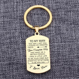 TO MY MAN Keychain Gift for Husband Boyfriend Jewelry