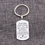 TO MY MAN Keychain Gift for Husband Boyfriend Jewelry