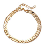 Boho Vintage Double Layers Anklets Summer Beach Ankle Bracelet