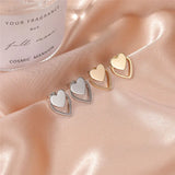 Vintage Punk Hollow Heart Earrings for Women